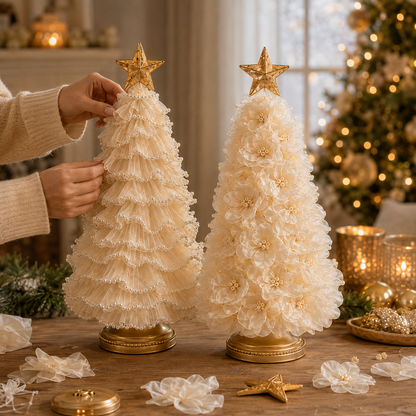 DIY Lighted Christmas Tree Craft Kit with 6-Hour Timer