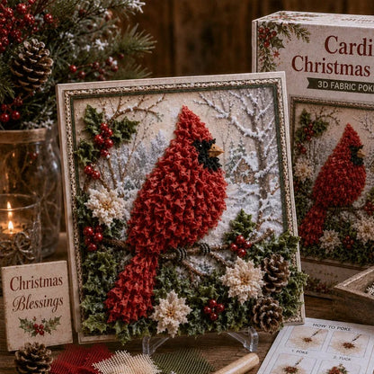 🔥 LAST DAY 50% OFF – 🎄🧵 Premium 3D Christmas Fabric Poke Art Kit