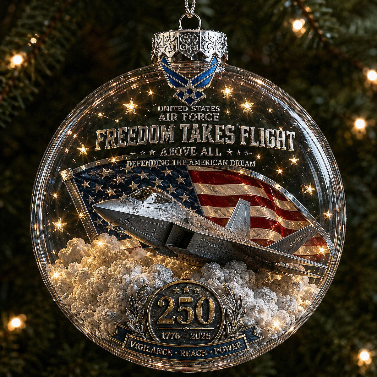 🎄 LAST DAY 75% OFF 🇺🇸 America 250th Military Legacy Light-Up Christmas Ball