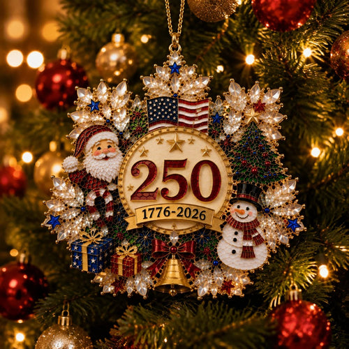🔥LAST DAY 75% OFF!!🔥 America 250 Crystal Snowflake Heritage Ornament™
