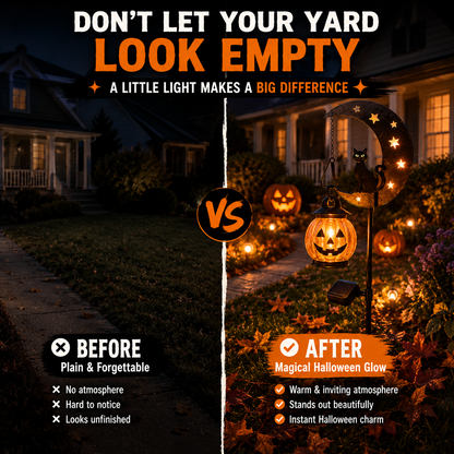 🎃 Halloween Early Bird Sale | 70% OFF Pumpkin Moon Garden Stake Light