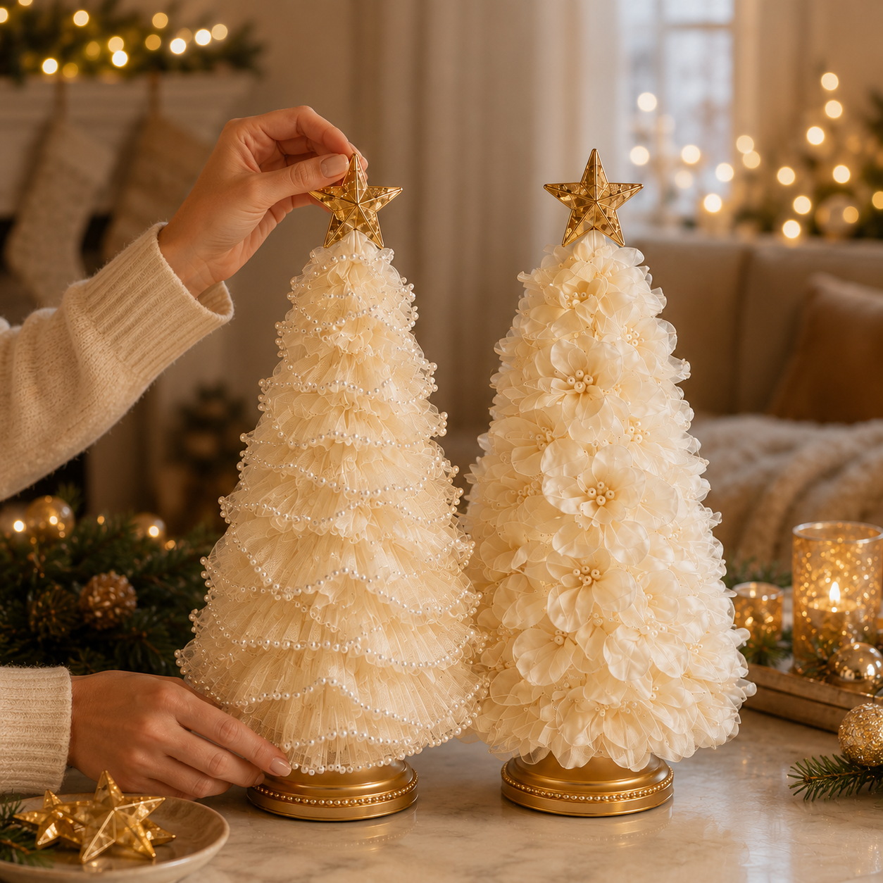 DIY Lighted Christmas Tree Craft Kit with 6-Hour Timer