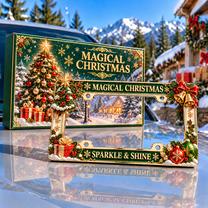 🔥Limited time 49% OFF -🎄🚗Christmas Decorative License Plate Frame – Bring Holiday Cheer to Every Drive!