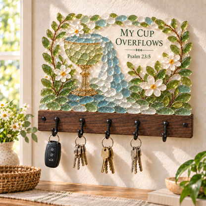 🔥LAST DAY 70% OFF - ✝️Heirloom Faith Sea Glass Key Holder Collection