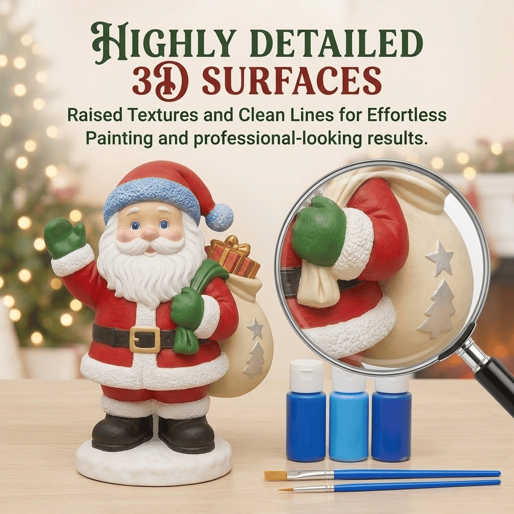 🔥Limited time 70% OFF -🎄- 🎨 Beginner-Friendly DIY Christmas Figurine Painting Kit | Create Your Own Festive Holiday Decorations 🎄💕