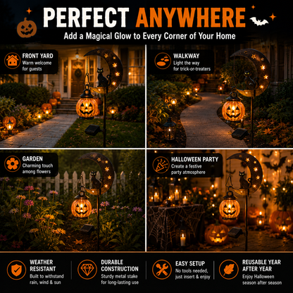 🎃 Halloween Early Bird Sale | 70% OFF Pumpkin Moon Garden Stake Light