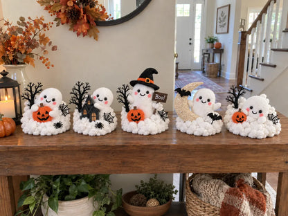 ⏳ Last Day 70% OFF – 👻 Glowing Ghost Staircase Decor | 5 Playful Halloween Characters for Railings, Mantels & Entryways 🎃