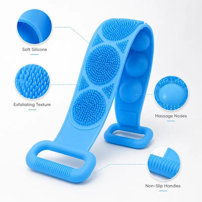 🔥 70% OFF 🚿 Long Handle Silicone Bath Brush – Easy Body Scrub