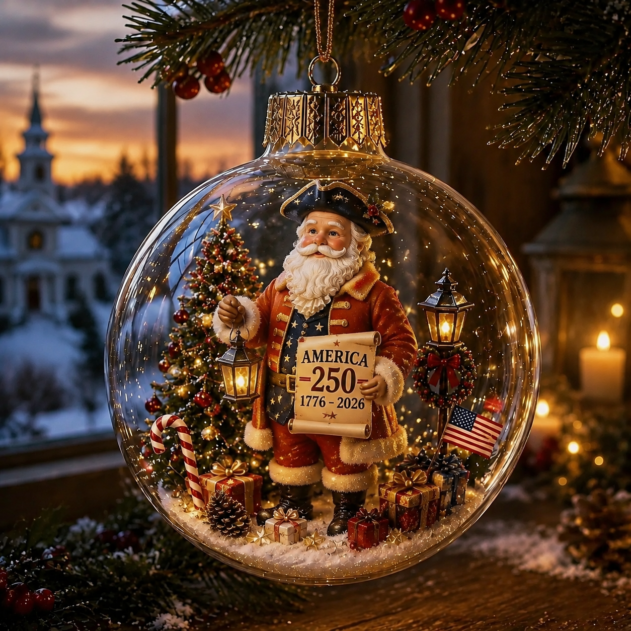 🔥Last Day: Huge Discounts!!🔥 America 250 Heritage Crystal Ornament™