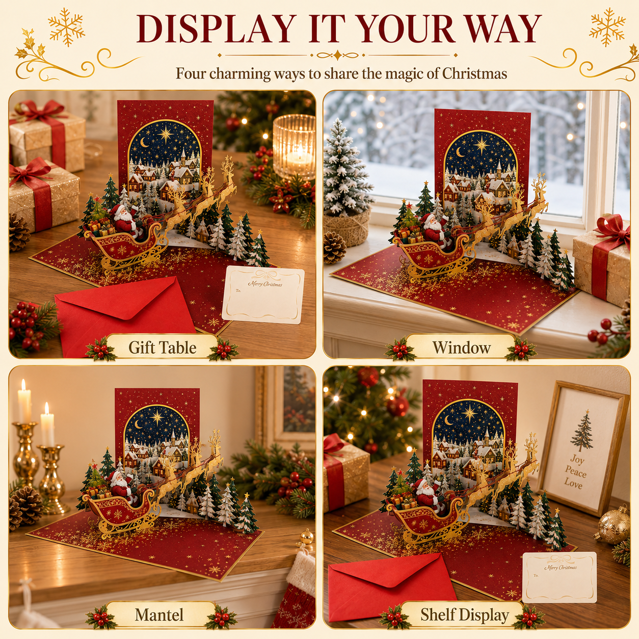 🔥 70% OFF —🎅✨ Magical 3D Santa Sleigh Christmas Pop-Up Card 🎄💌