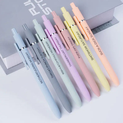 Funny Daily Quote Pen Set – 7PCS Sarcastic Ballpoint Pens Gift Set