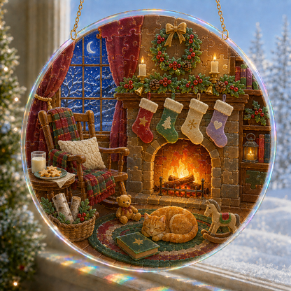 🔥 Limited Time 70% OFF – 🎅✨ Christmas Puzzle Hanging Ornament Kit – Sparkling DIY Window Suncatcher