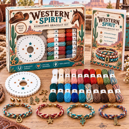 🌸Cottage Garden Kumihimo Bracelet Making Kit – DIY Braided Friendship Bracelets & Creative Gift Set ✨Beginners Friendily
