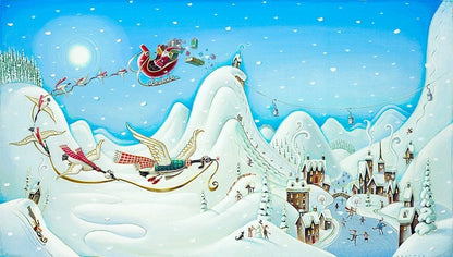 Santa's Arrival - 140 Pieces Wooden Puzzle