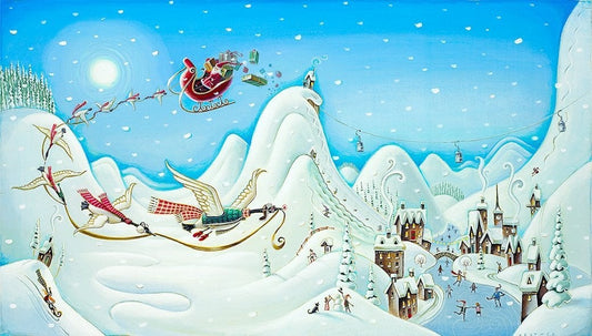 Santa's Arrival - 140 Pieces Wooden Puzzle