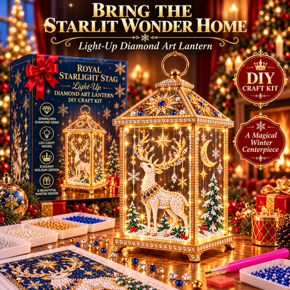 🔥Limited time 70% OFF - ✨💎DIY Light-Up Diamond Art Lantern -  Create Your Own Sparkling Glow