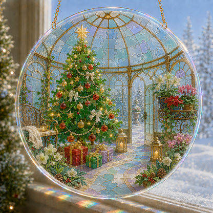 🔥 Limited Time 70% OFF – 🎅✨ Christmas Puzzle Hanging Ornament Kit – Sparkling DIY Window Suncatcher