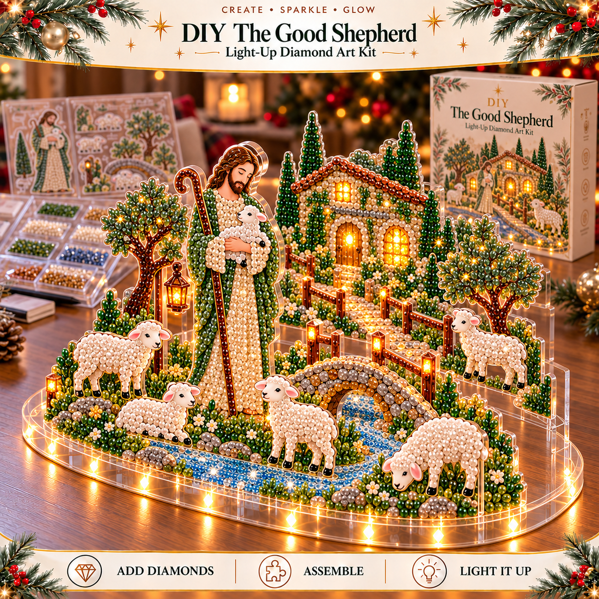 ✨ Faith & Glow DIY Diamond Art Scene Kit