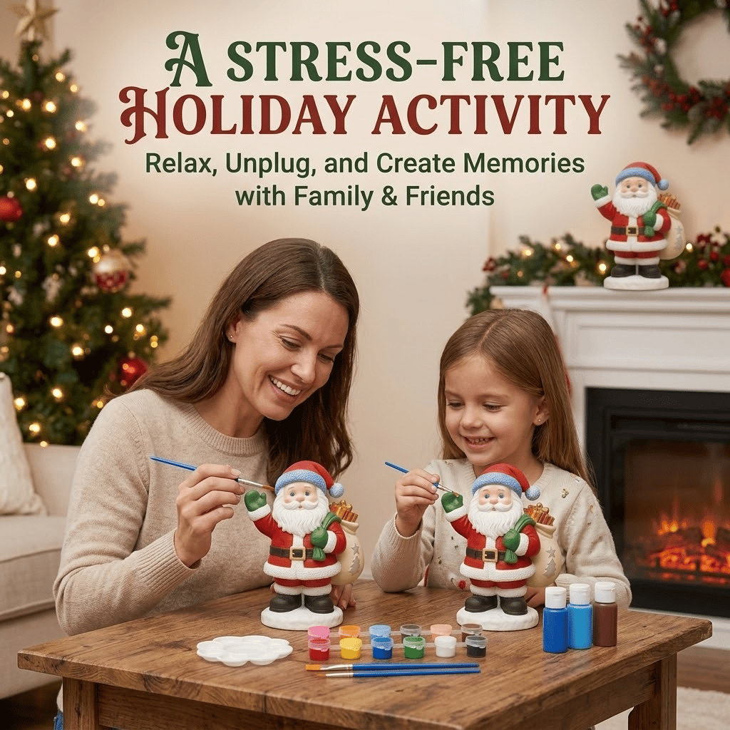 🔥Limited time 70% OFF -🎄- 🎨 Beginner-Friendly DIY Christmas Figurine Painting Kit | Create Your Own Festive Holiday Decorations 🎄💕