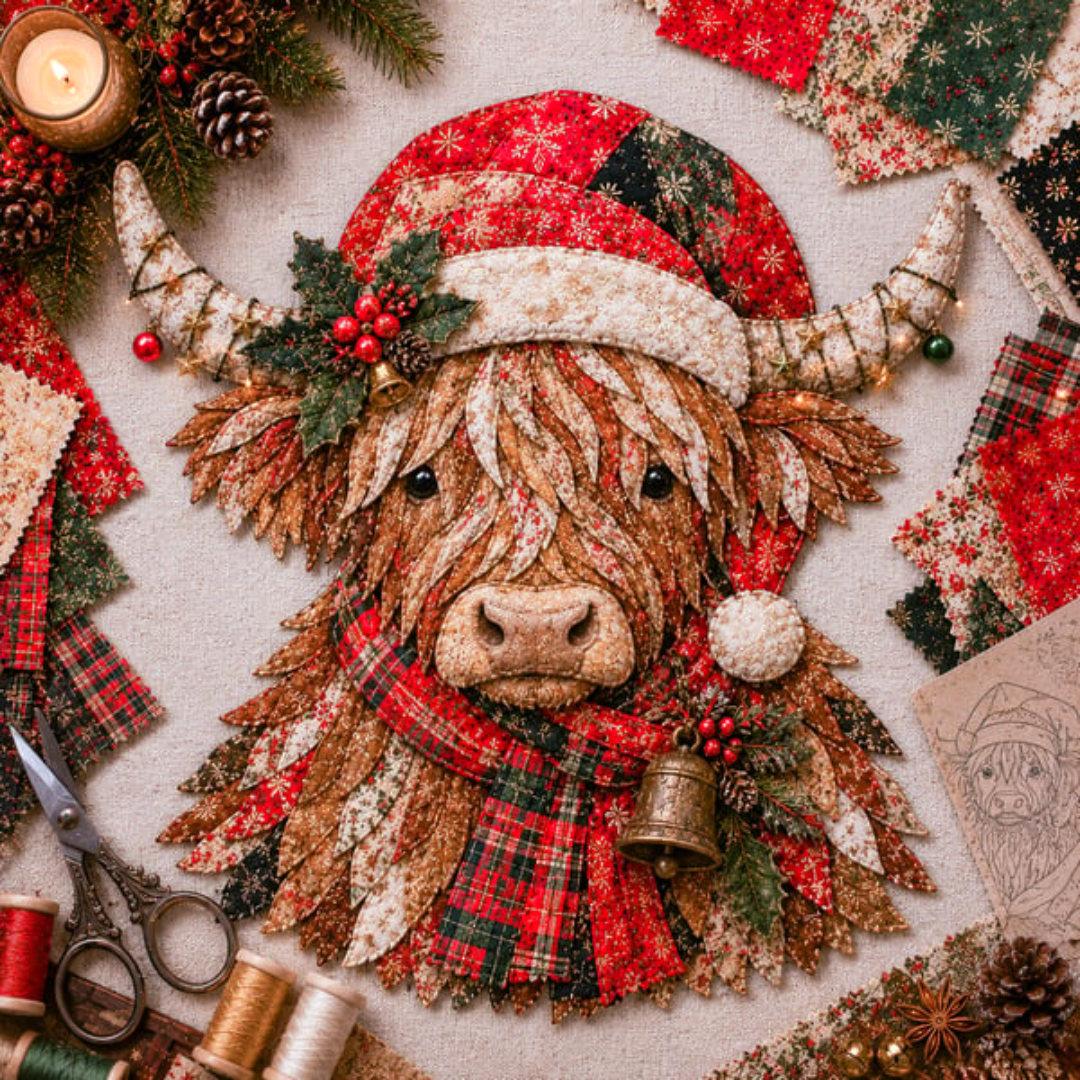 🔥Limited time 70% OFF -🎅✨Christmas Patchwork Fabric DIY Decor Kit