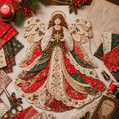 🔥Limited time 70% OFF -🎅✨Christmas Patchwork Fabric DIY Decor Kit
