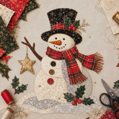 🔥Limited time 70% OFF -🎅✨Christmas Patchwork Fabric DIY Decor Kit