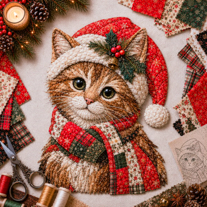 🔥Limited time 70% OFF -🎅✨Christmas Patchwork Fabric DIY Decor Kit