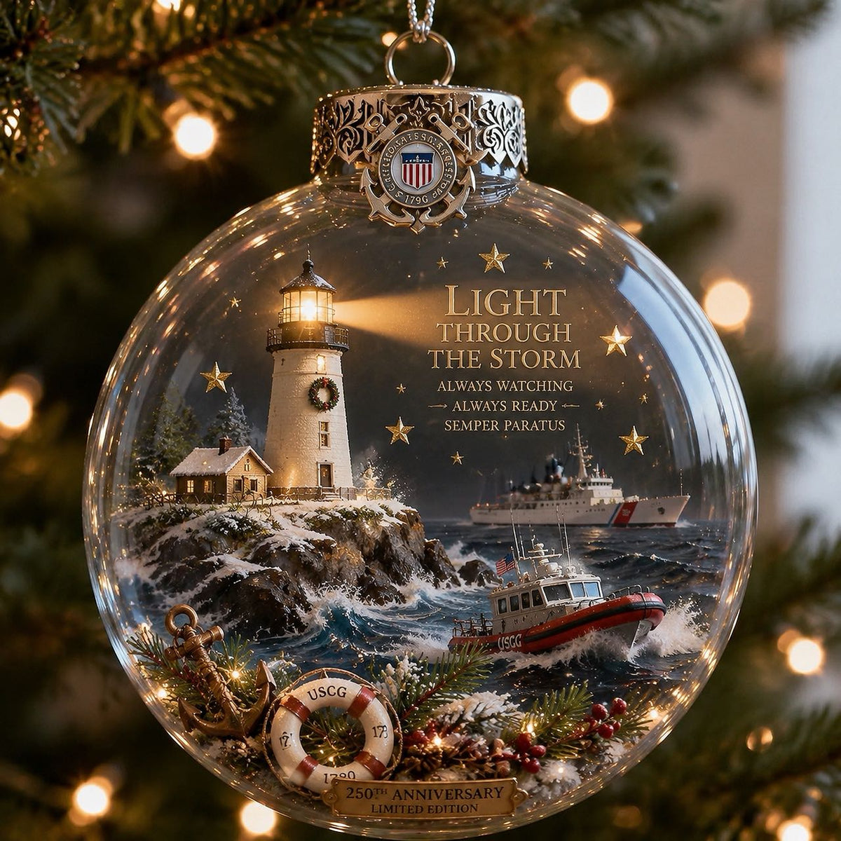 🎄 LAST DAY 75% OFF 🇺🇸 America 250th Military Legacy Light-Up Christmas Ball