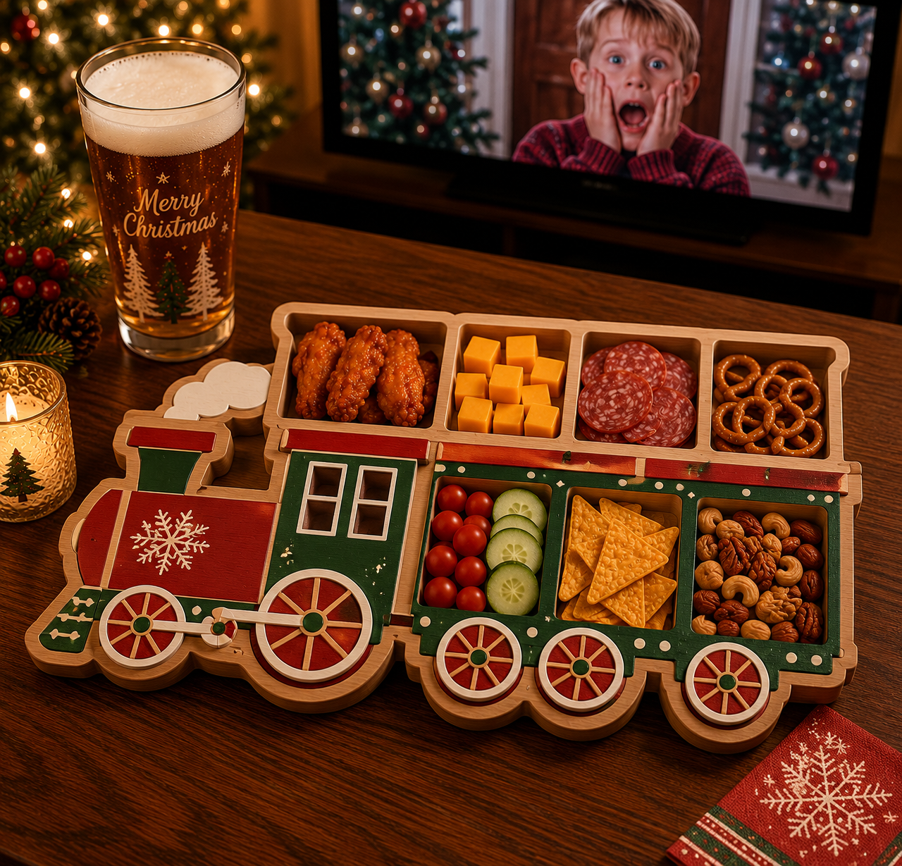 🎅 CHRISTMAS SPECIAL — Festive Character Divided Serving Platter