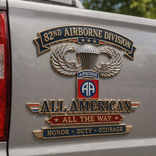 🪂U.S. Army 82nd Airborne Division Tribute Metal Car Emblem