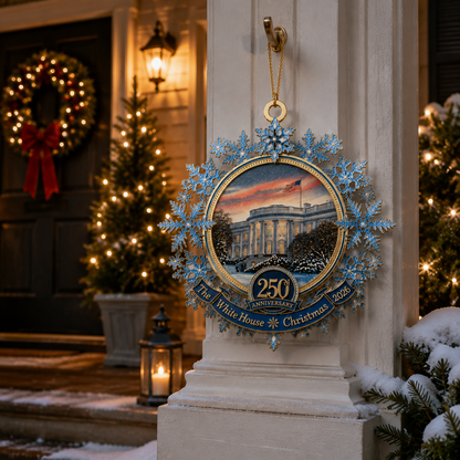 🔥Last Day 70% OFF – 🎄✨White House 250th Anniversary Commemorative Snowflake Ornament
