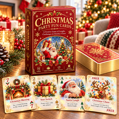 🔥Limited time 49% OFF -🃏 🎅 Christmas Party Fun Playing Cards -Make Your Christmas Game Night More Fun!