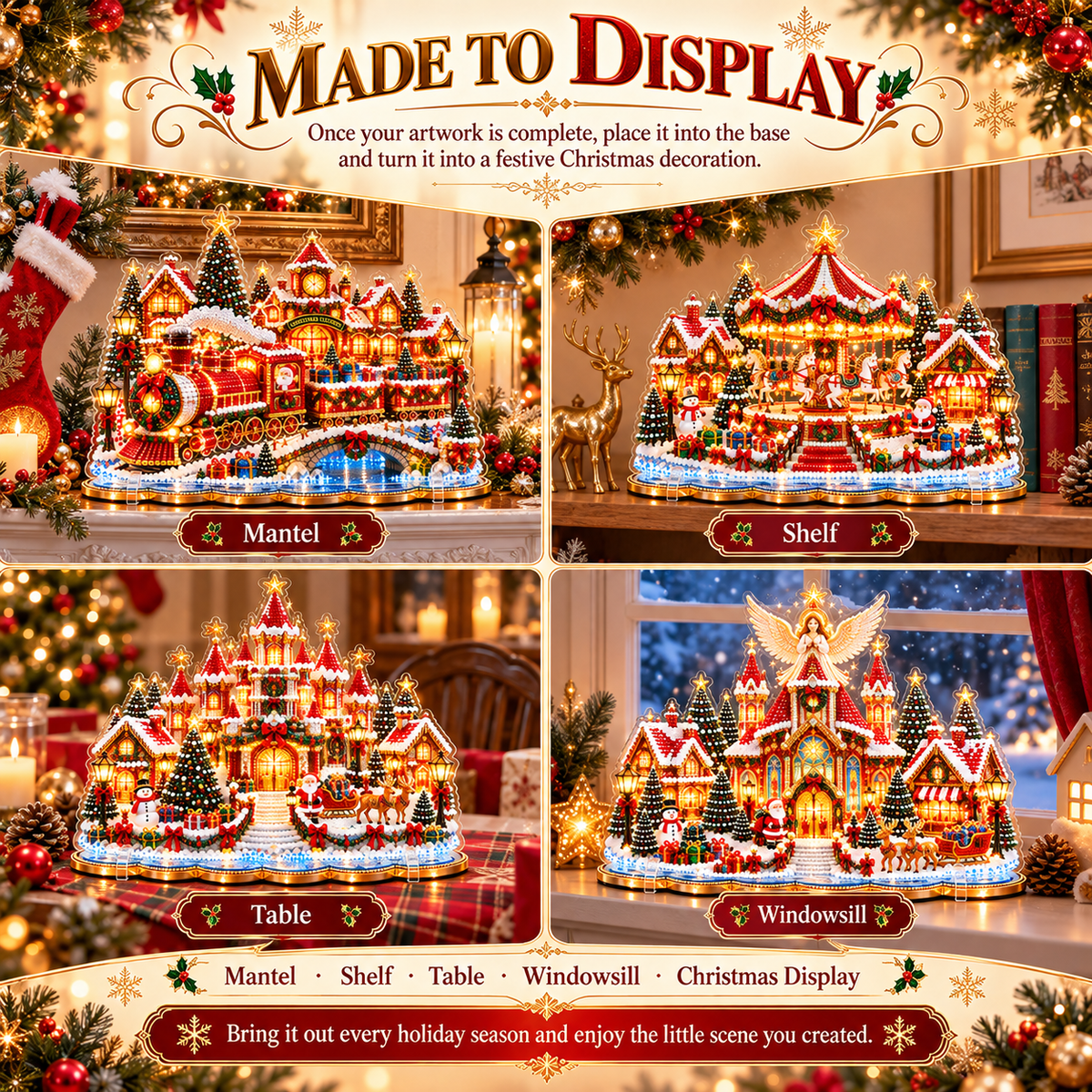 🔥Limited time 49% OFF -🎄❤️ DIY Christmas Village Diamond Art – Make Christmas Memories Together
