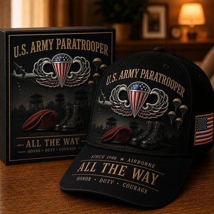 🔥Last Day 49% OFF – 🪂✈️U.S. Army Airborne Units “All the Way” Tribute Cap