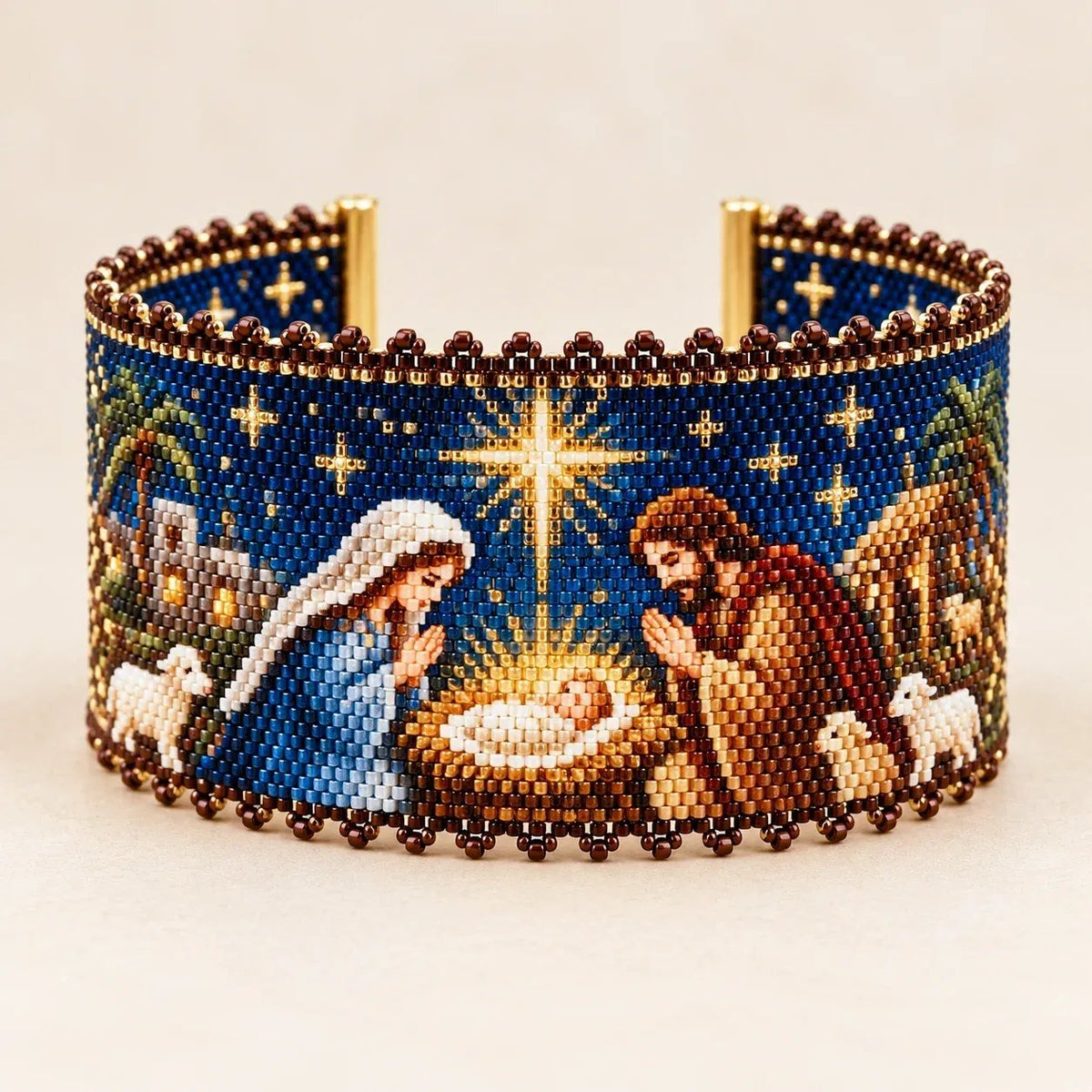 🔥Limited time 49% OFF - ⭐🙏 Bethlehem's Sacred Light DIY Beaded Cuff Kit – Create a Bracelet of Faith & Hope!