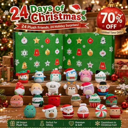 🔥Last 40pcs🎉-✨🎄2026 Squishmallows Micromallows 24-Day Holiday Plush Advent Calendar