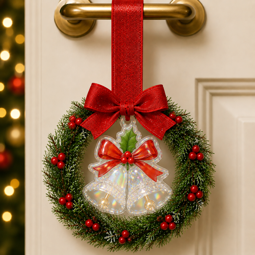 🔥Last 45pcs🎉-🎄Mini Christmas Wreath Handle Decorations – Festive Door & Cabinet Ornaments✨