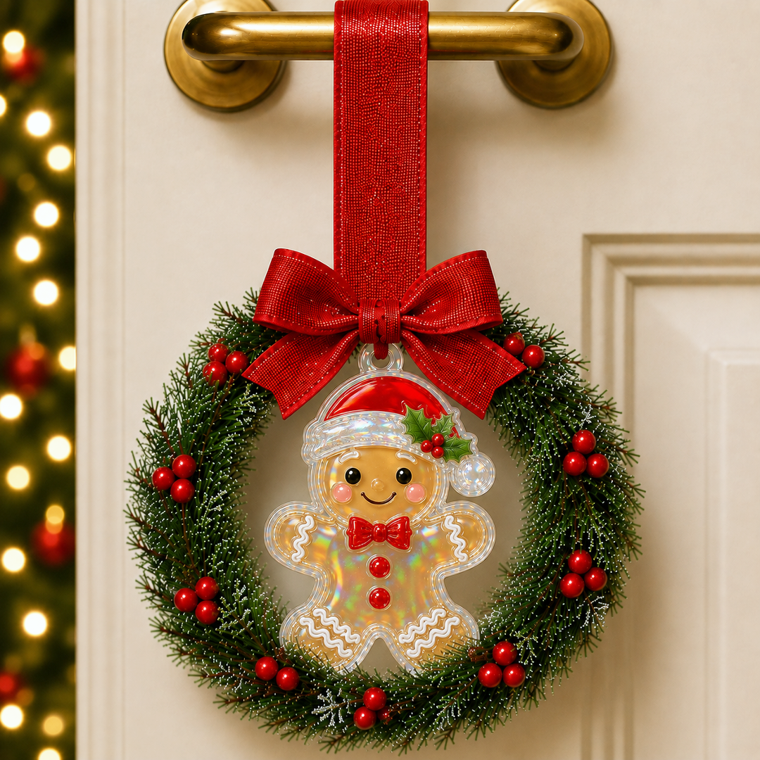 🔥Last 45pcs🎉-🎄Mini Christmas Wreath Handle Decorations – Festive Door & Cabinet Ornaments✨