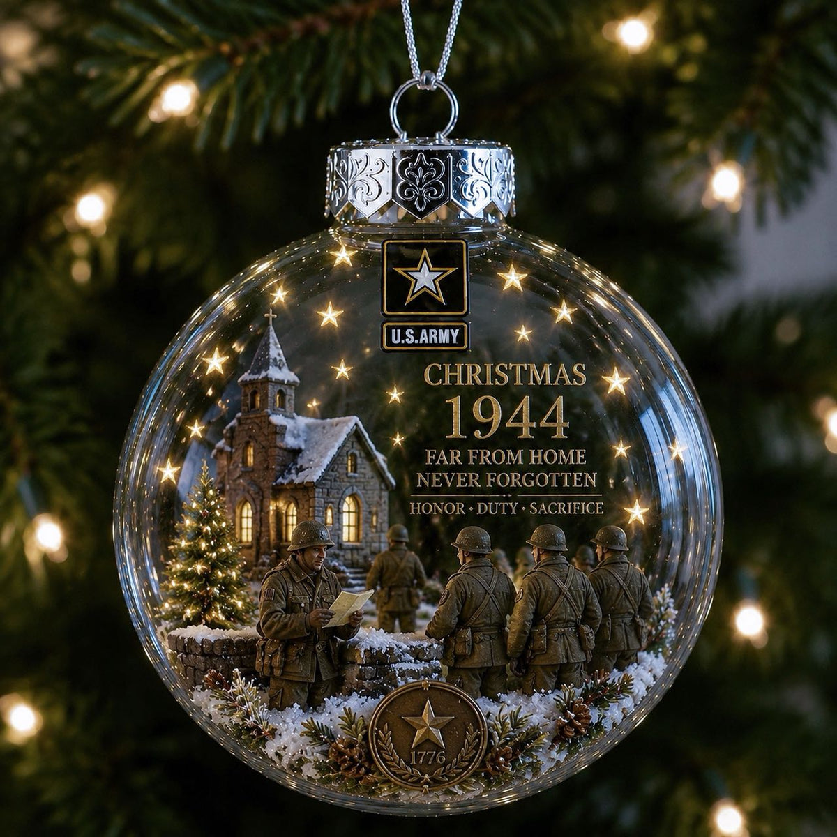 🎄 LAST DAY 75% OFF 🇺🇸 America 250th Military Legacy Light-Up Christmas Ball