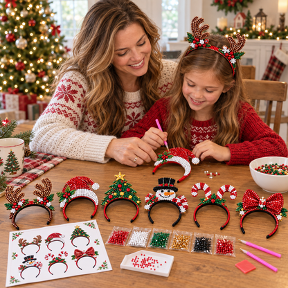 ✨ Christmas Sparkle Diamond Painting Headband Kit
