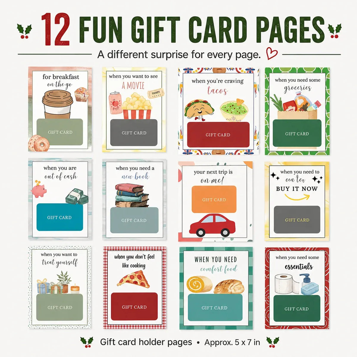 🔥Last 40pcs🎉-🎁Christmas Gift Card Book