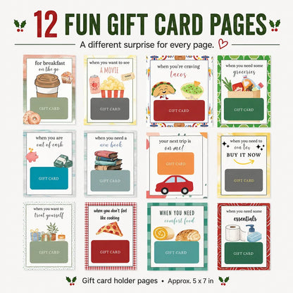 🔥Last 40pcs🎉-🎁Christmas Gift Card Book