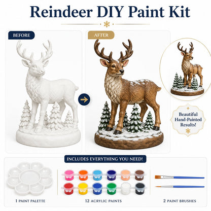 🔥Limited time 70% OFF -🎄- 🎨 Beginner-Friendly DIY Christmas Figurine Painting Kit | Create Your Own Festive Holiday Decorations 🎄💕
