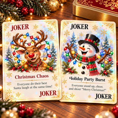 🔥Limited time 49% OFF -🃏 🎅 Christmas Party Fun Playing Cards -Make Your Christmas Game Night More Fun!