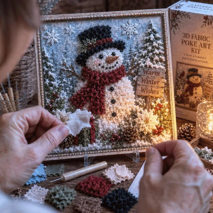 🔥 LAST DAY 50% OFF – 🎄🧵 Premium 3D Christmas Fabric Poke Art Kit