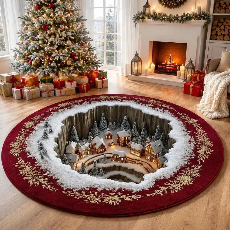 🎅3D Christmas Gnome Optical Illusion Rug | Fun & Festive Must-Have Home Décor