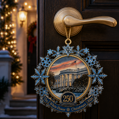 🔥Last Day 70% OFF – 🎄✨White House 250th Anniversary Commemorative Snowflake Ornament