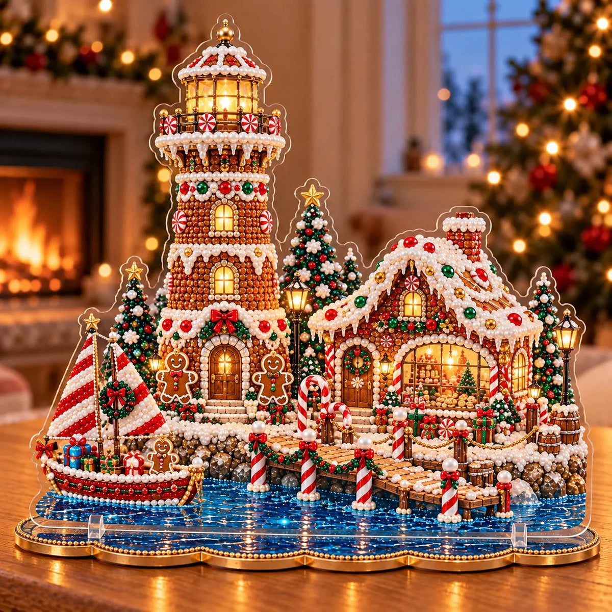 🔥Limited time 70% OFF -💎🎄Christmas Lighthouse Diamond Painting Art Kit - Create Your Own Christmas Lighthouse