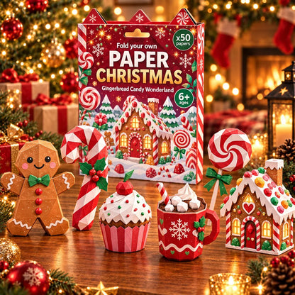 🎃 ✨Halloween 3D Paper Craft Kit – 50 Pre-Printed Sheets + Step-by-Step Guide