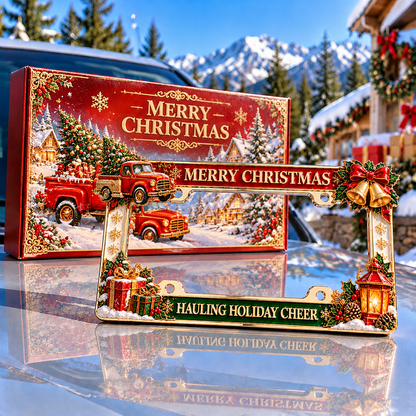 🔥Limited time 49% OFF -🎄🚗Christmas Decorative License Plate Frame – Bring Holiday Cheer to Every Drive!